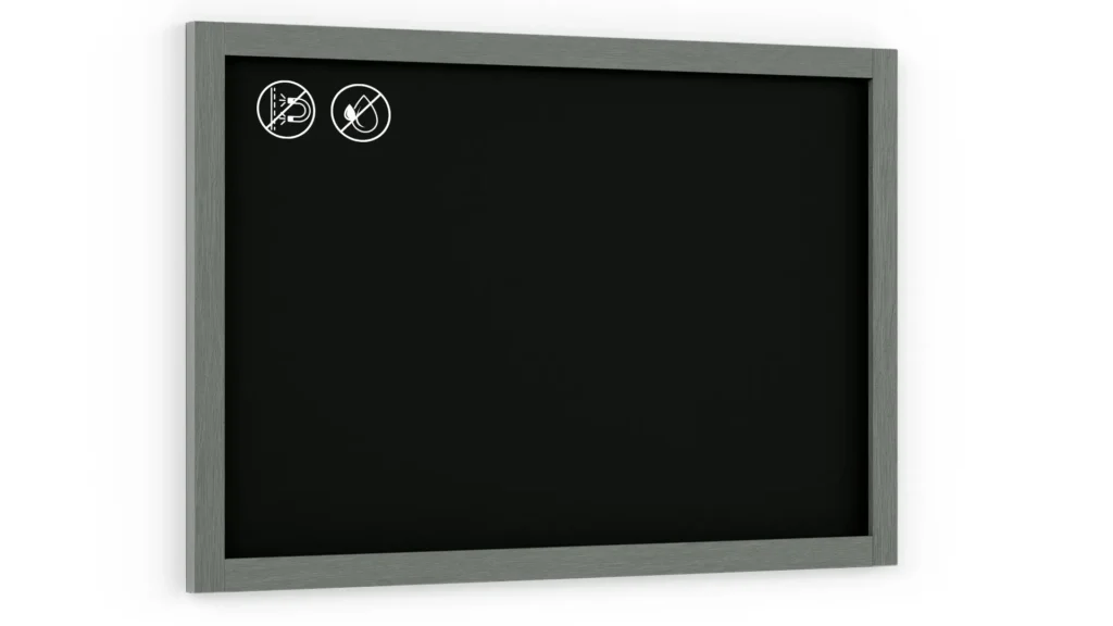 Chalkboard in grey frame 90 cm x 60 cm