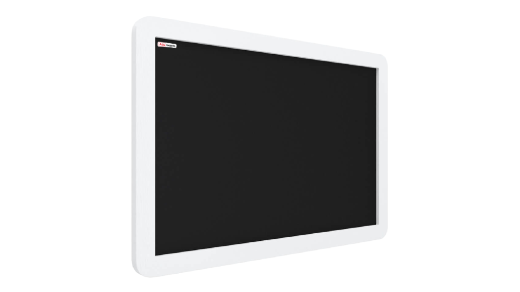 Black chalkboard 90x60 cm wooden smartphone frame color white