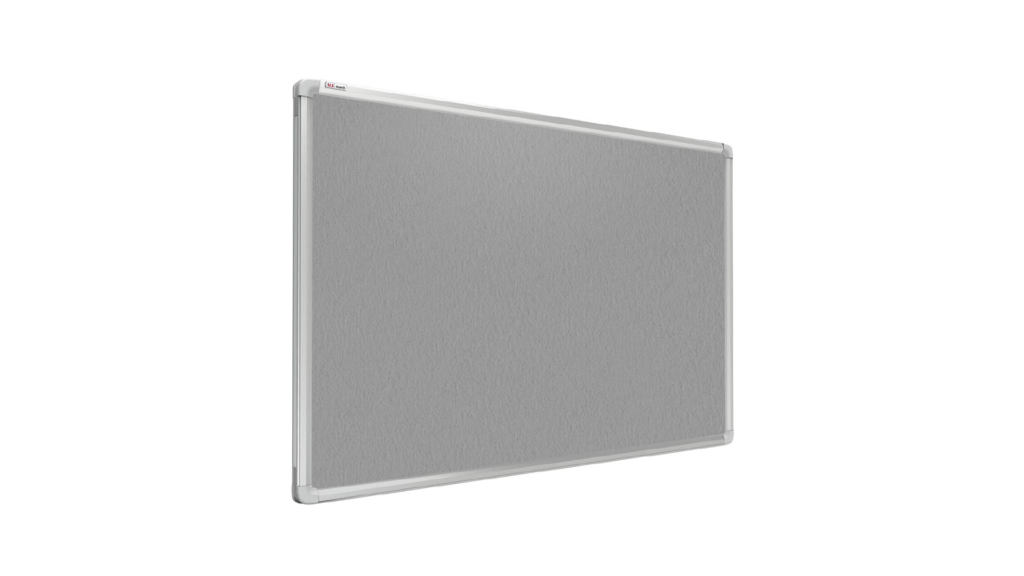 Felt notice board aluminium frame 90x60 cm GRAY