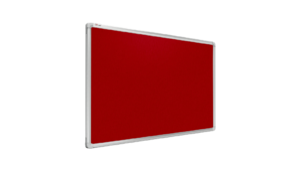 Felt notice board aluminium frame 200x120 cm RED