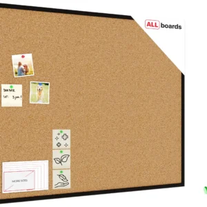 Cork notice board black wooden frame 100x80 cm + FREE Accessories