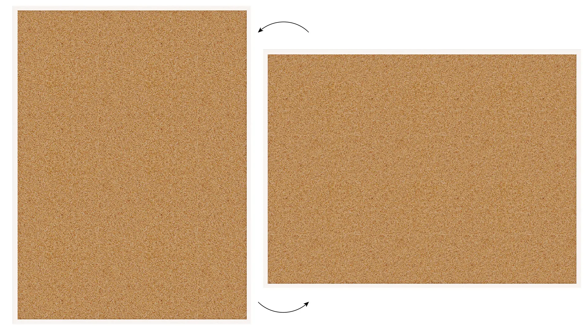 Cork notice board wooden natural white frame 120x90 cm + FREE Accessories - Image 5