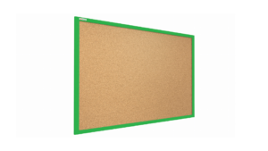 Cork notice board wooden natural green frame 120x90 cm