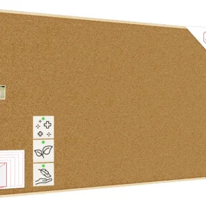 Cork notice board wooden natural frame 250x120 cm