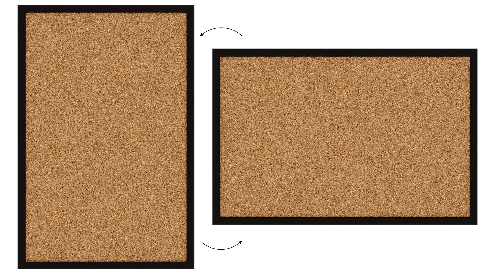 Cork notice board wooden black frame 60x40 cm + FREE Accessories - Image 5