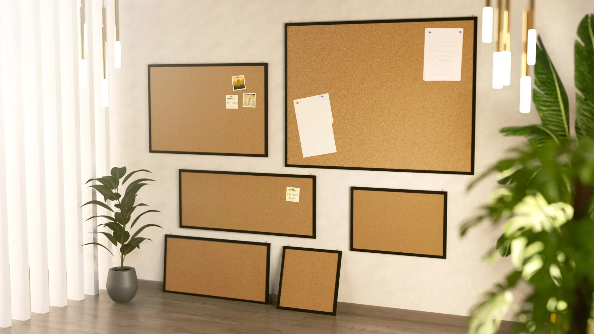 Cork notice board wooden black frame 60x40 cm + FREE Accessories - Image 8