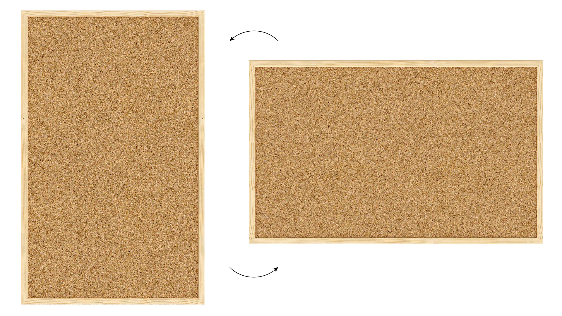 Cork notice board wooden natural frame 80x50 cm + FREE Accessories - Image 5