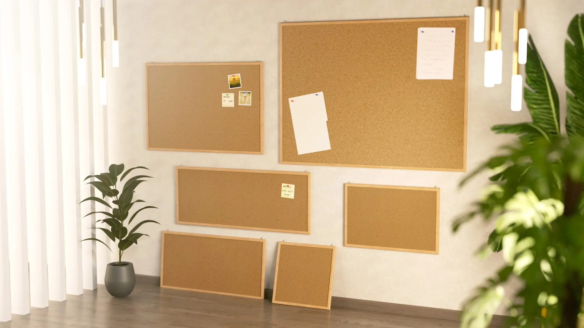 Cork notice board wooden natural frame 80x50 cm + FREE Accessories - Image 8