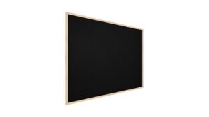 Black cork notice board wooden natural frame 120x90 cm