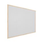 Light grey cork notice board wooden natural frame 100x80 cm