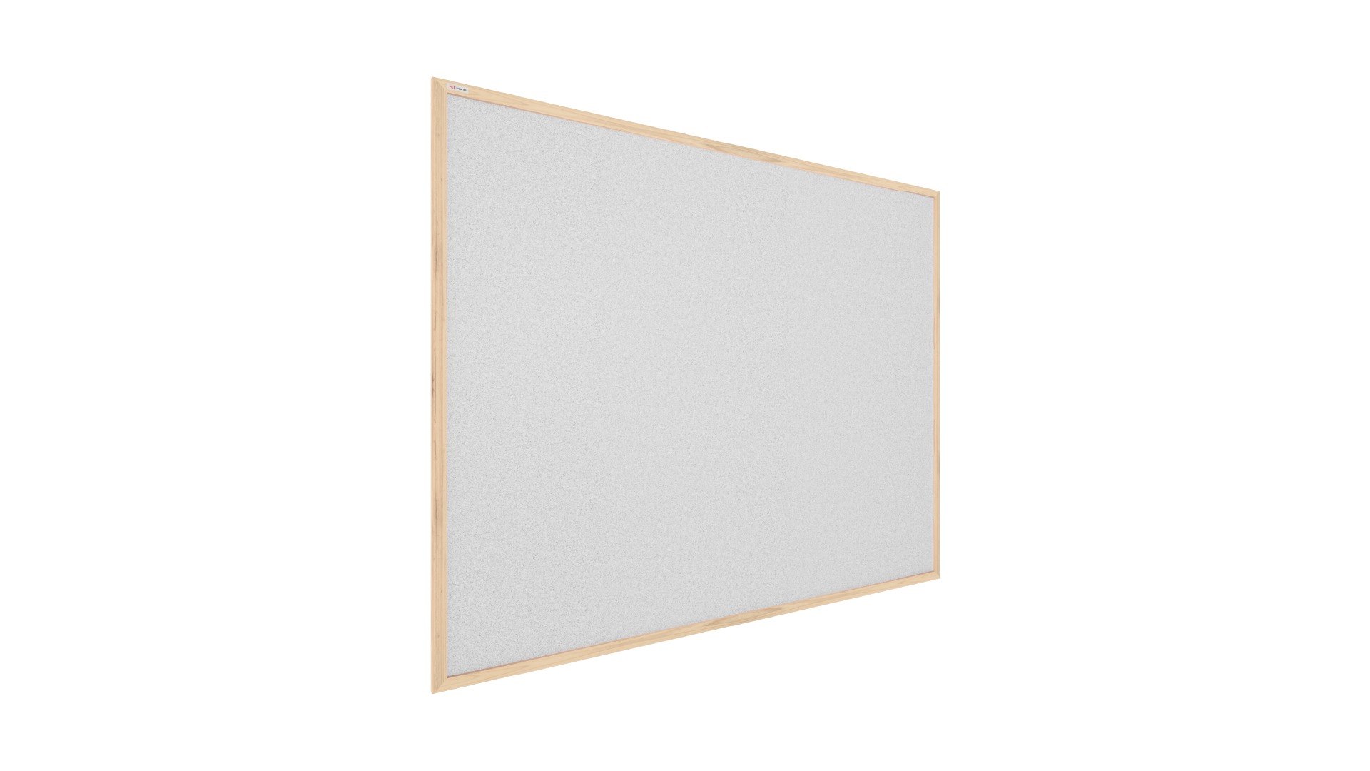 Light grey cork notice board wooden natural frame 100x80 cm