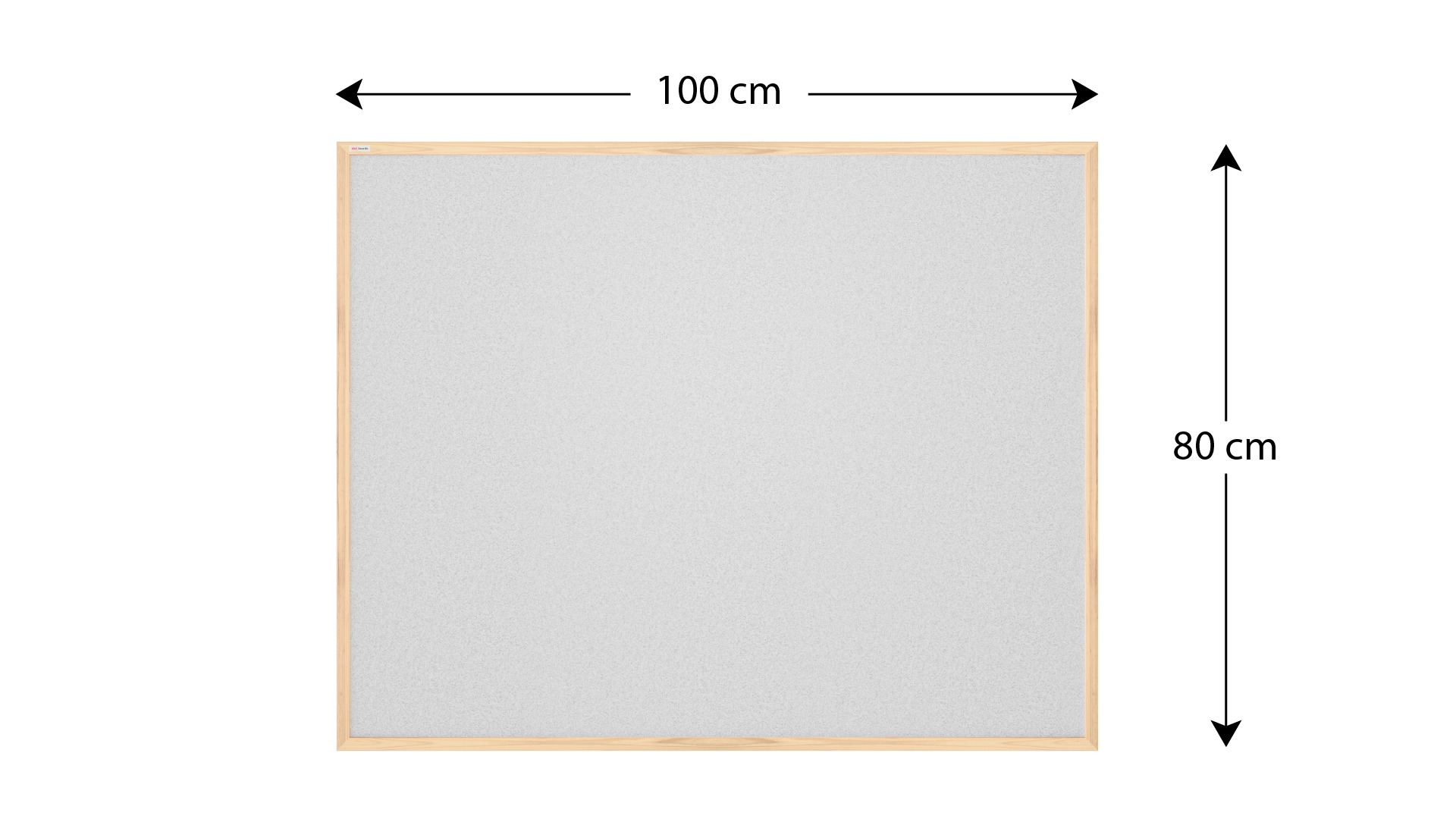 Light grey cork notice board wooden natural frame 100x80 cm - Image 5
