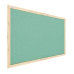 Mint cork notice board wooden natural frame 60x40 cm