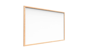 OUTLET Whiteboard dry erase magnetic surface wooden natural frame 100x80 cm