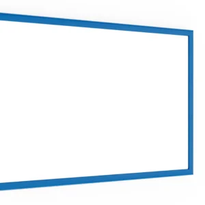 Whiteboard dry erase magnetic surface, blue wooden frame 60x40 cm