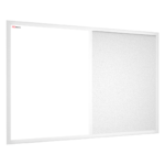 Whiteboard and white cork COMBO board in a white wooden frame 60 x 40cm
