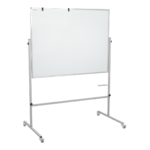Mobile pivoting double sided whiteboard dry erase magnetic surface aluminium frame & stand 120x90 cm - INDUSTRAL