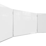 Folding whiteboard dry erase magnetic surface aluminium frame 100x200 // 400 cm