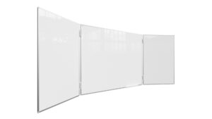 Folding whiteboard dry erase magnetic surface aluminium frame 100x200 // 400 cm