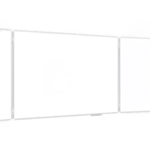 Folding whiteboard dry erase magnetic surface aluminium frame 120x180 // 360 cm