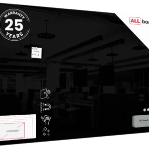 Magnetic glass board 180x120 cm BLACK + with Bonus Accessories