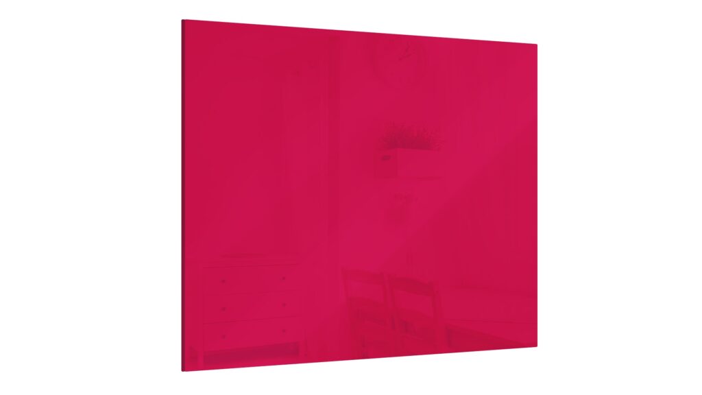 Magnetic glass board Pinking about you 45x45cm - frameless glass board, tempered glass suitable for neodymium magnets