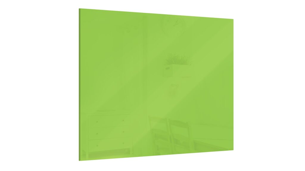 Magnetic glass board Mean green 45x45cm - frameless glass board, tempered glass suitable for neodymium magnets