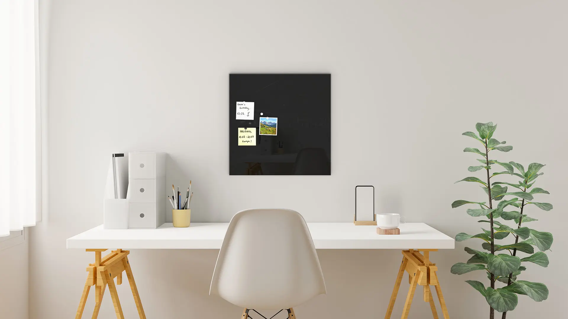 50x50cm black magnetic glass board- frameless glass board, tempered glass suitable for neodymium magnets + with Bonus Accessories - Image 10