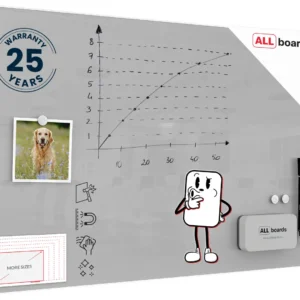 60x40cm grey magnetic glass board - frameless glass board, tempered glass suitable for neodymium magnets