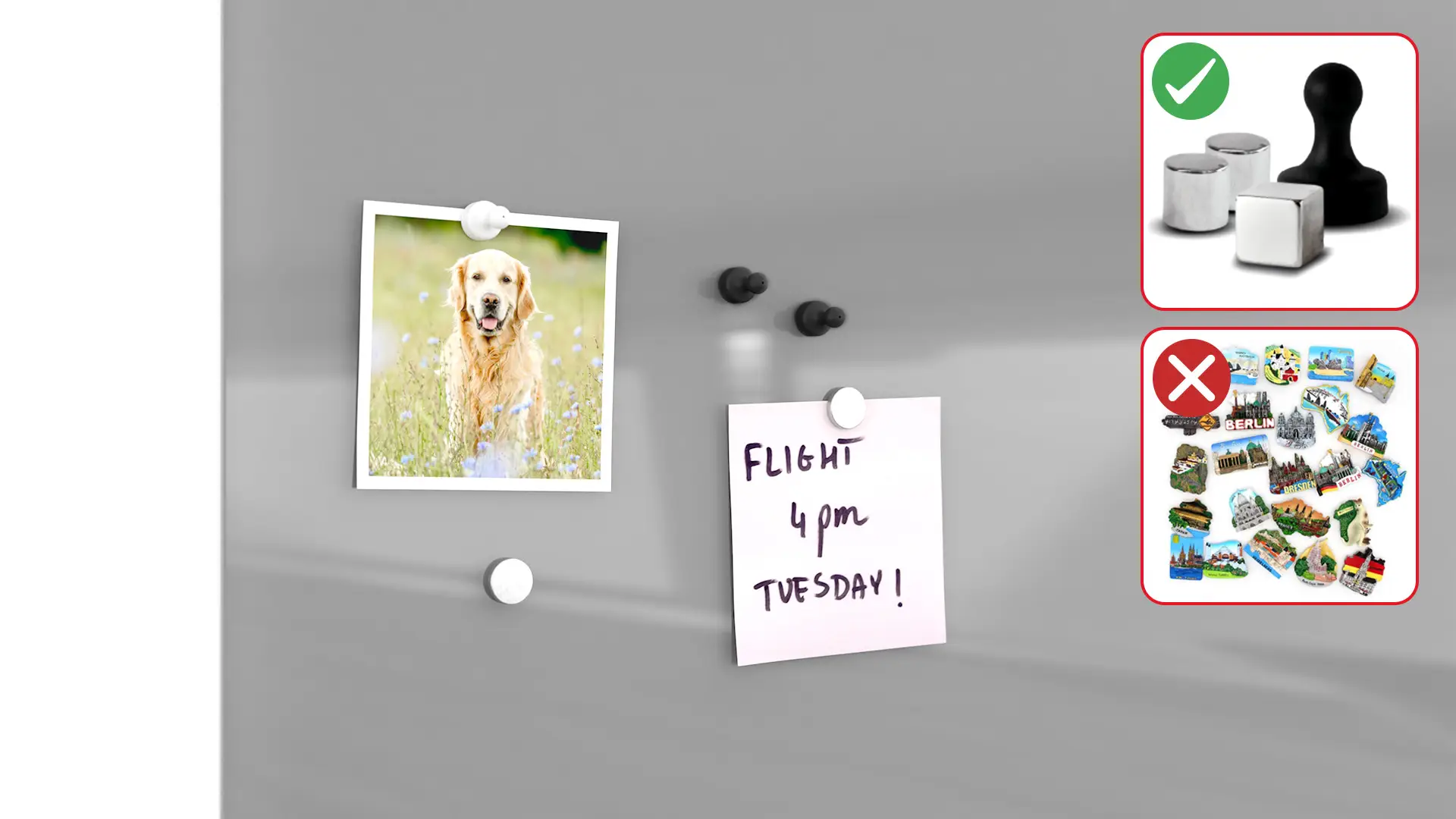 60x40cm grey magnetic glass board - frameless glass board, tempered glass suitable for neodymium magnets - Image 6