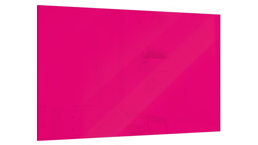Magnetic glass board Magenta madness 90x60cm - frameless glass board, tempered glass suitable for neodymium magnets