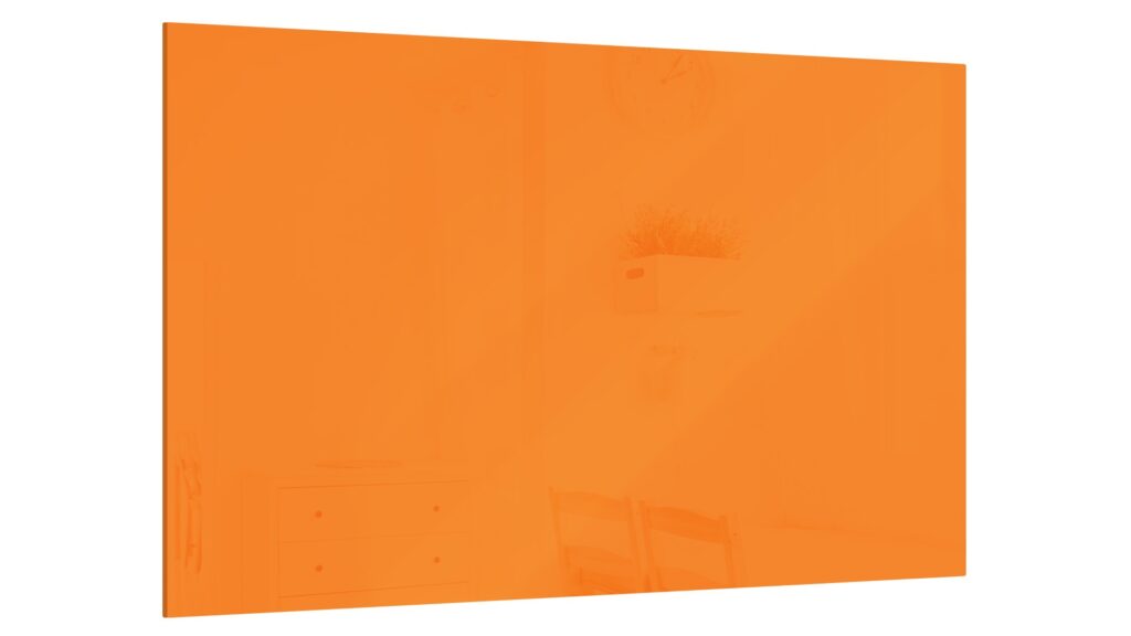 Magnetic glass board Pumpkin Pie 90x60cm - frameless glass board, tempered glass suitable for neodymium magnets