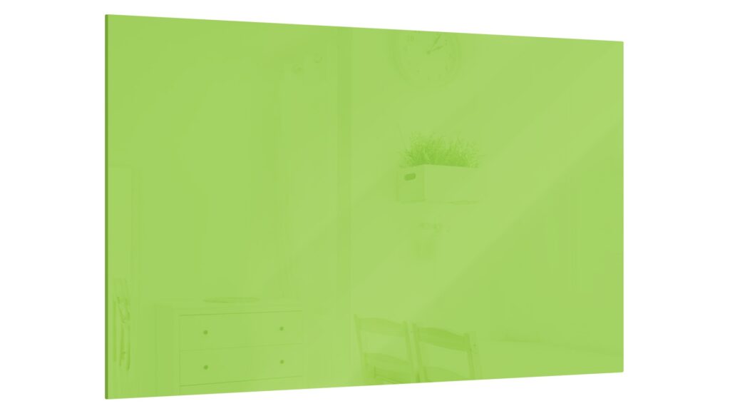 Magnetic glass board Mean green 90x60cm - frameless glass board, tempered glass suitable for neodymium magnets