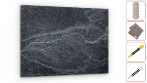 Magnetic Glass Picture DARK STONE 60x40 cm + FREE set of accessories