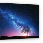 Magnetic Glass Picture LANDSCAPE WITH MILKY WAY  60x40 cm + FREE set of accessories