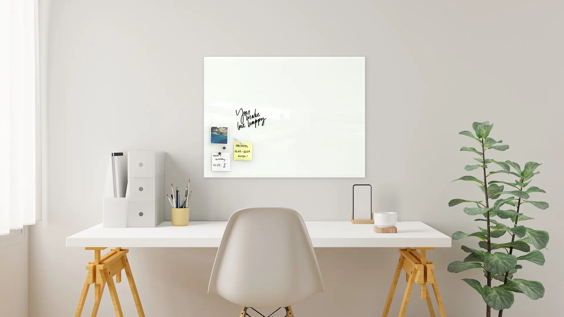 Magnetic glass board 80x60 cm CLASSIC WHITE + with Bonus Accessories - Image 11