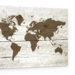 Magnetic Glass Picture LIGHT WORLD MAP 90x60 cm + FREE set of accessories