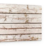 Magnetic Glass Picture WHITE PLANKS 90x60 cm + FREE set of accessories