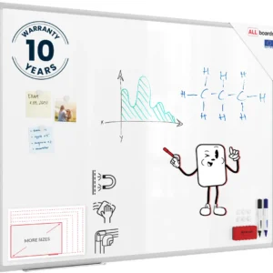 Whiteboard dry erase magnetic surface aluminium frame 120x80 cm CLASSIC A7