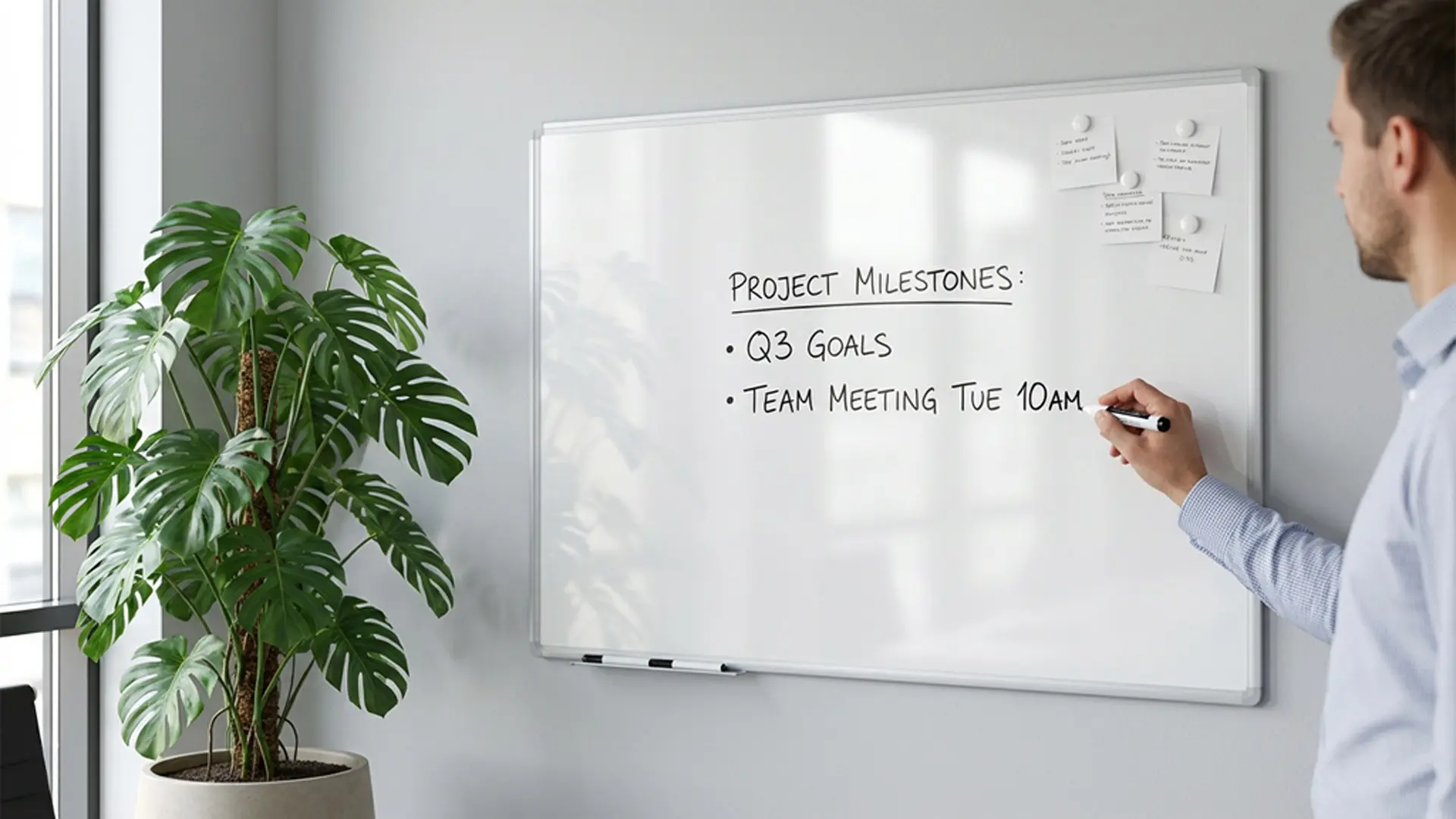 Whiteboard dry erase magnetic surface aluminium frame 120x80 cm CLASSIC A7 - Image 3
