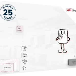 Magnetic glass board 150x100 cm PREMIUM SUPERWHITE (super white) + with Bonus Accessories