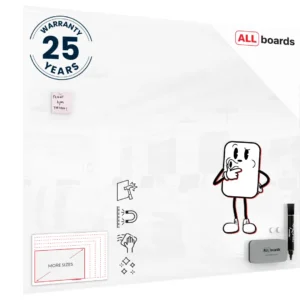 Magnetic glass board 150x120 cm PREMIUM SUPERWHITE (super white) + with Bonus Accessories