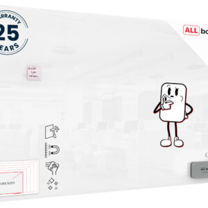 Magnetic glass board 200x120 cm PREMIUM SUPERWHITE (super white) + with Bonus Accessories
