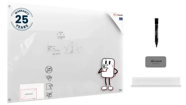 Glass board 150x100 cm TRANSPARENT