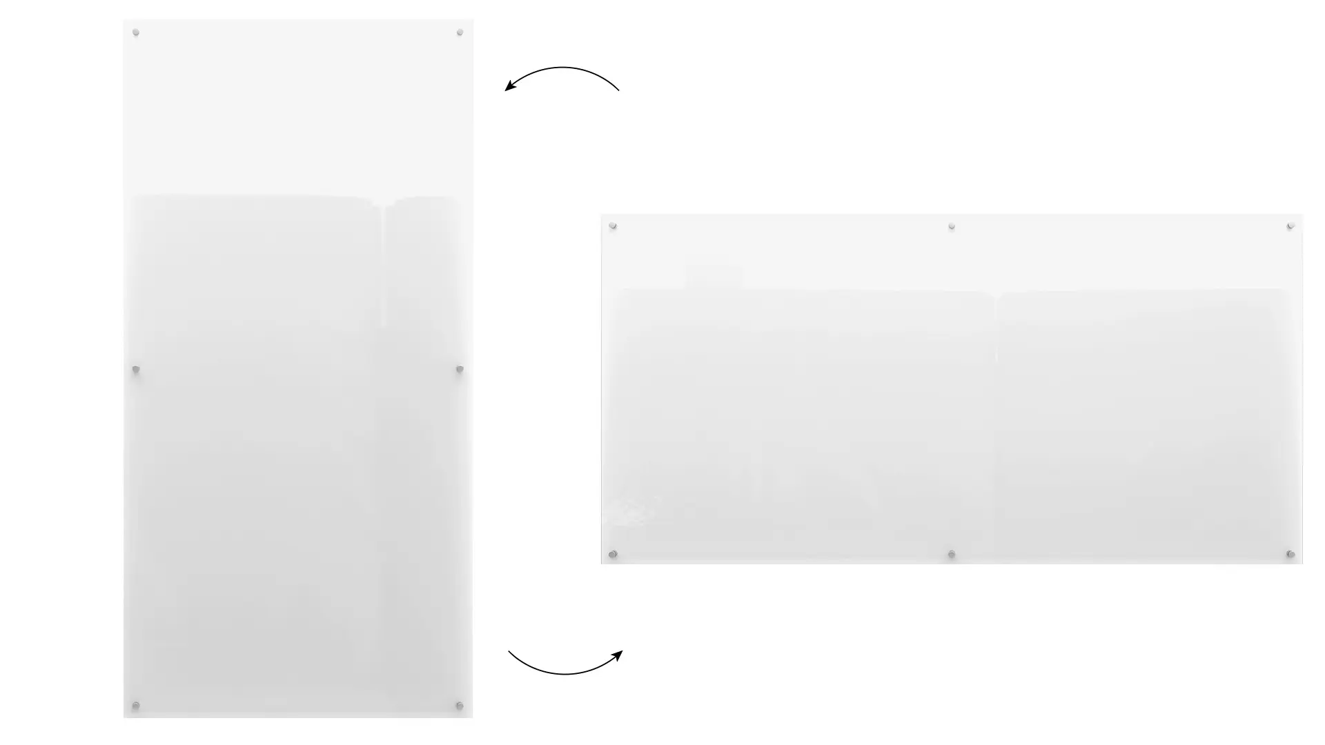 Glass board 200x100 cm TRANSPARENT - Image 5