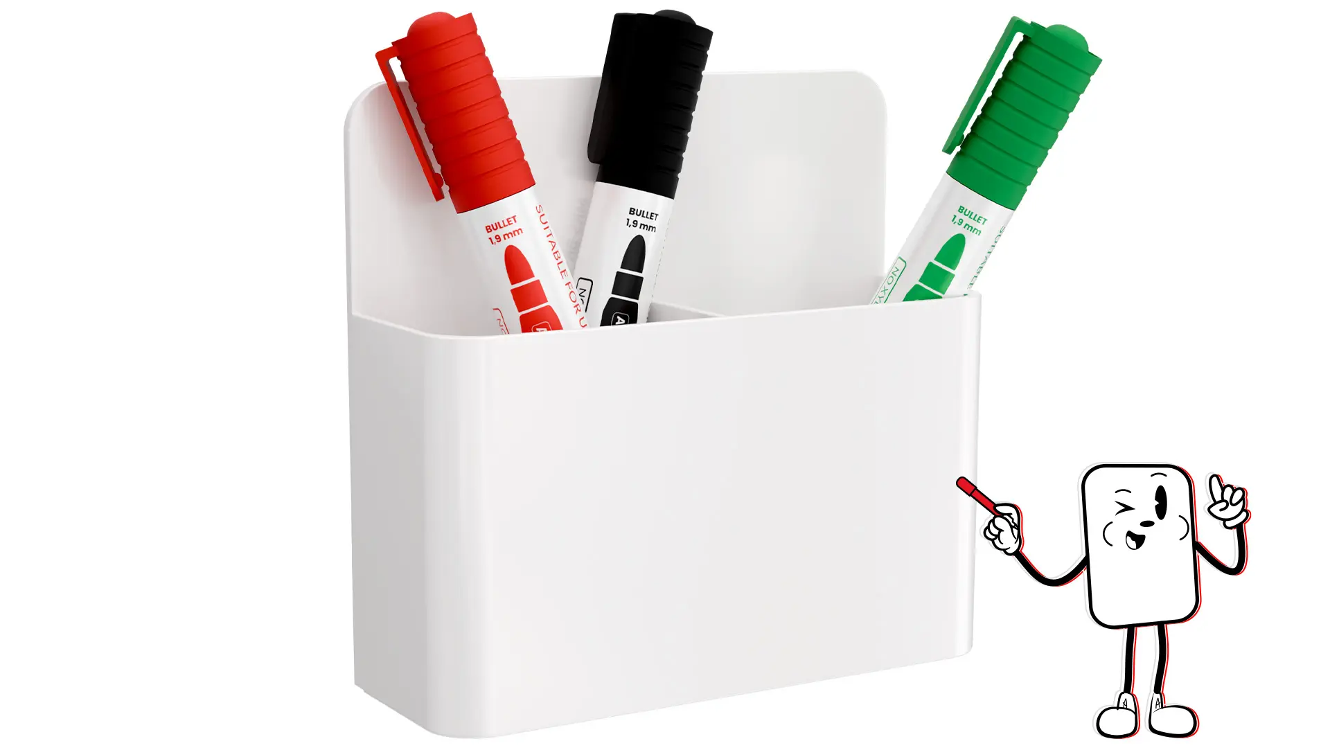 Universal marker holder for whiteboards