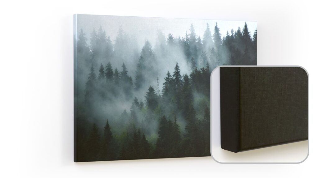 CANVASboards Magnetic Painting 90x60 cm - Forest in the fog