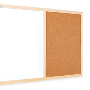 Cork board and Magnetic Whiteboard COMBI 60x40 cm in Wooden Frame + FREE GIFT