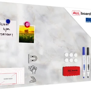 Magnetic METALboards, MARBLE 60x40 cm + FREE Accessories Set