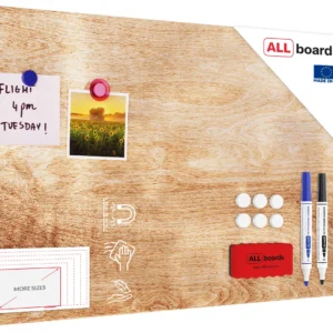 Magnetic METALboards, SOLID WOOD 60x40 cm + FREE Accessories Set